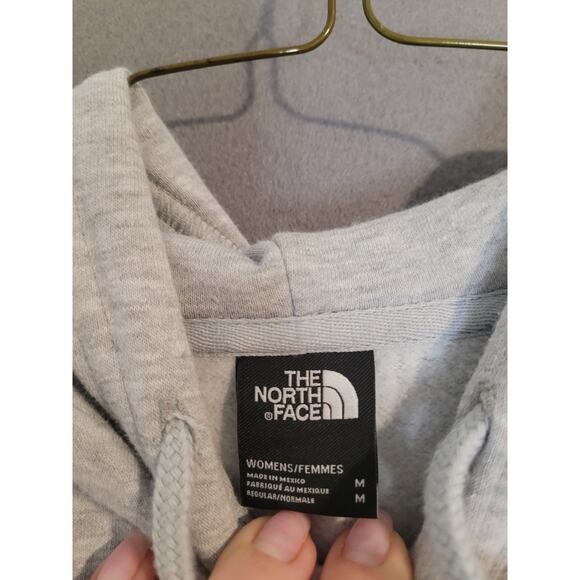 The North Face Women’s M Half Dome Hoodie Light Grey Heather Black Logo EUC - Picture 8 of 12